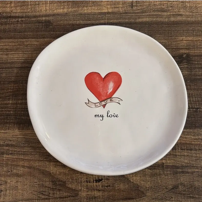 Early M Studios Magenta Exclusive Rae Dunn My Love Appetizer Plate