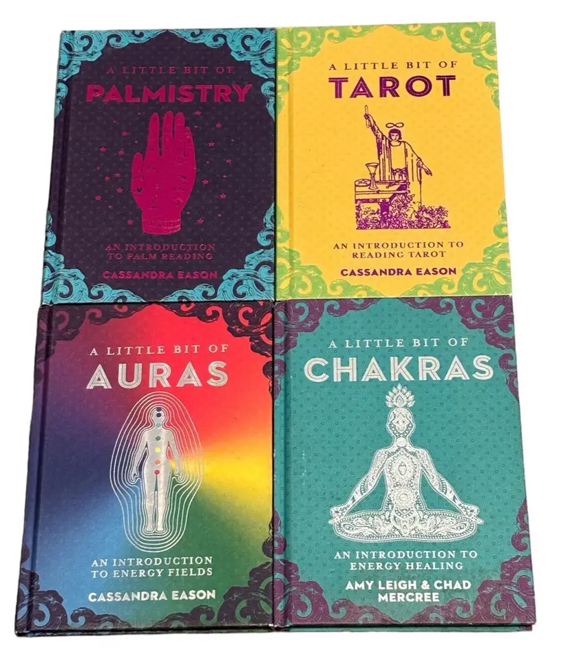 Four Books by Cassandra Eason A Little Bit of Auras, Chakras, Tarot & Palmistry
