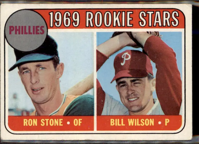 1969 Topps #576 Phillies 1969 Rookie Stars (Stone / Wilson) - ( pk3 ) - Philadelphia Phillies