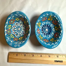 Turkish Hand Painted Trinket Bowls Set of 4