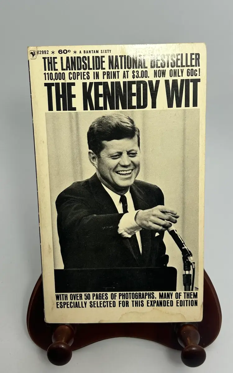 Vintage 'The Kennedy Wit' Bill Adler Paperback Book 1965 Bantam