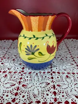 Vintage Pfaltzgraff Napoli Pattern Pitcher