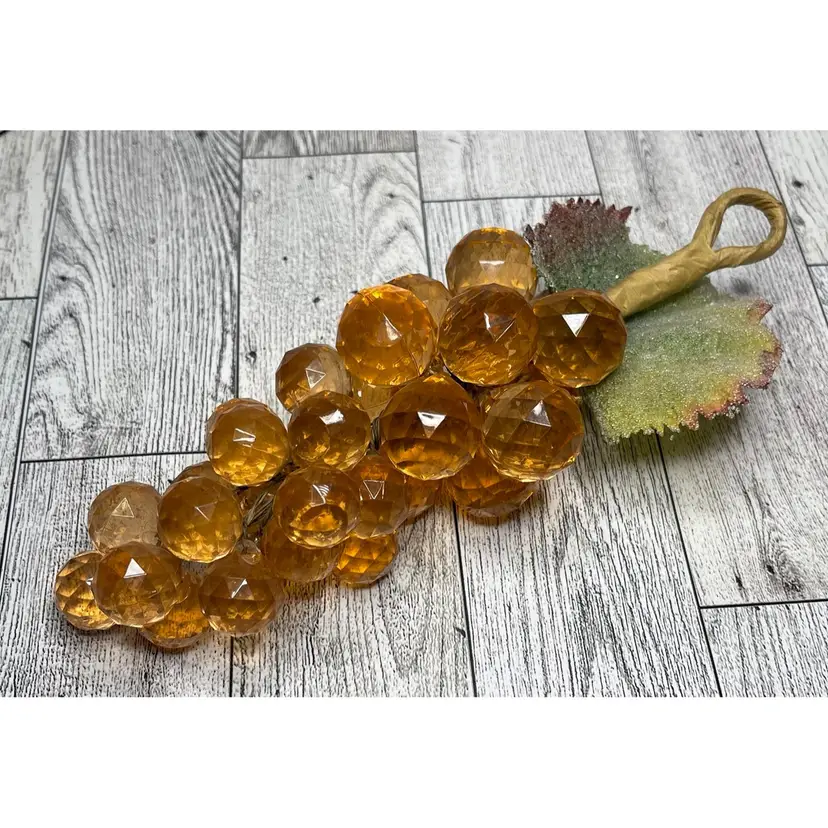 Vintage Orange Faceted Acrylic Grapes