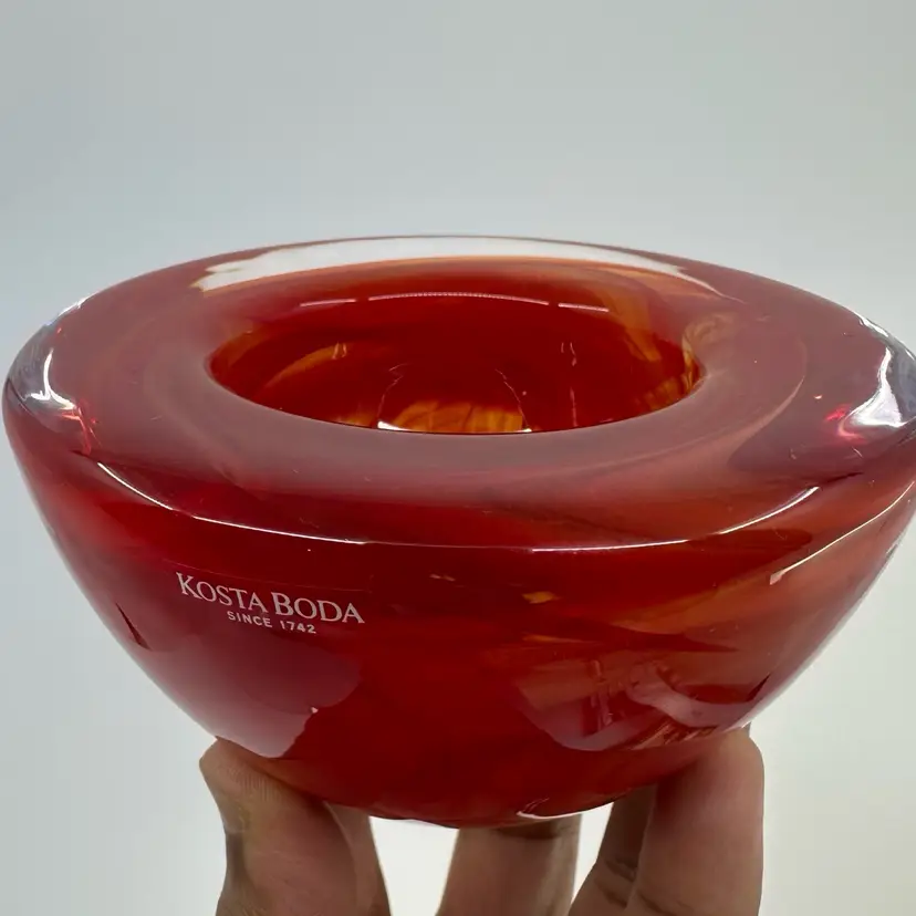 Kosta Boda Red Votive Holder