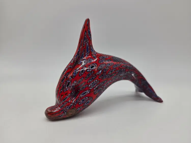 Murano Art Glass Millefiori Dolphin