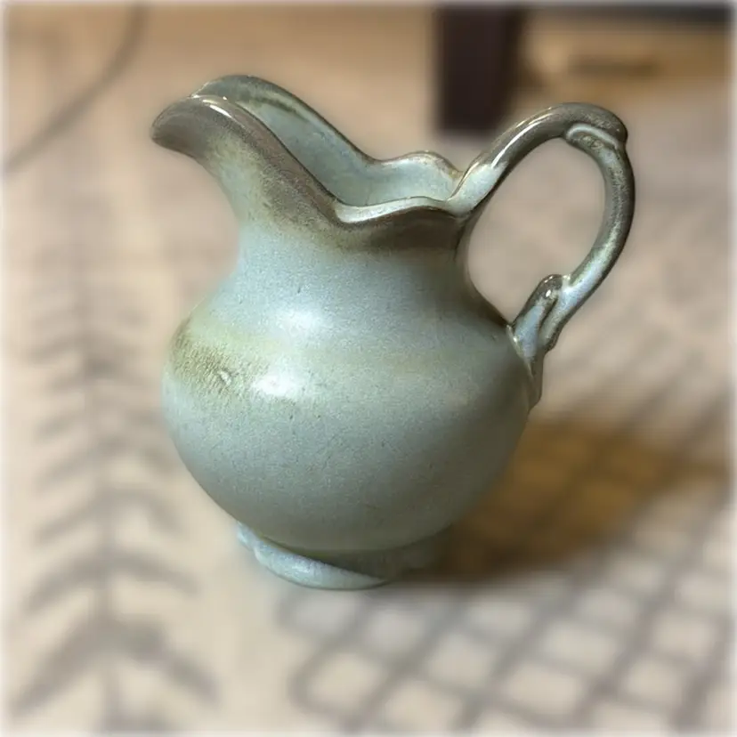 Vintage Frankoma from the Plainsman Woodland Moss Collection - Small Pitcher F30A - Midcentury Collectible Pottery - 5.25” tall and 5.5” wide