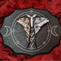 Black White Gray Luna Moth