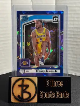 BRONNY JAMES JR 2024-25 Donruss #P243 Optic Preview Blue Cracked Ice Lakers A1186