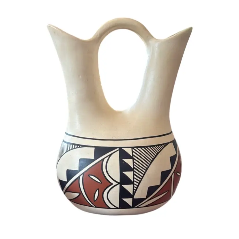 Hand Painted Isleta Wedding Vase Kuticka Pueblo