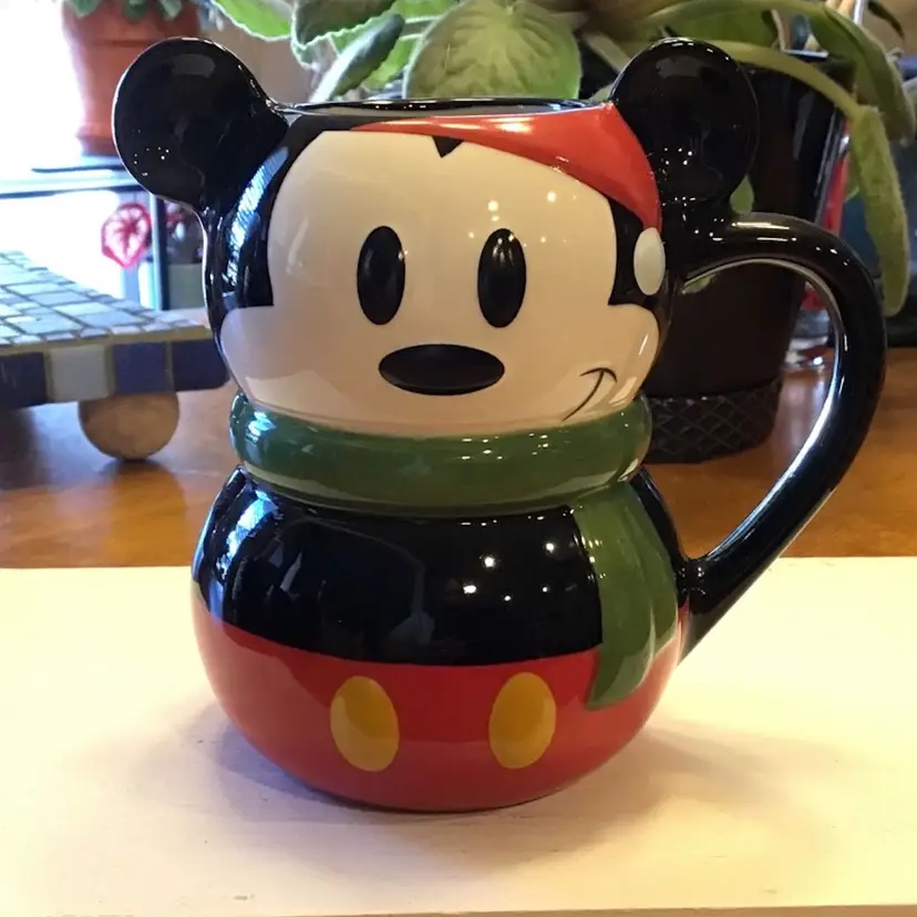 2000 Vintage Mickey Mouse 3D Hot Beverage Christmas Coffee Tea Mug - Disney Store