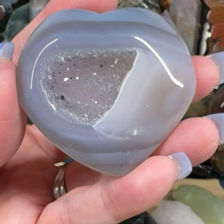 Druzy Agate Heart 10C