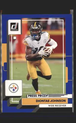 2022 Donruss #217 Diontae Johnson Blue Press Proof - (139) - Pittsburgh Steelers