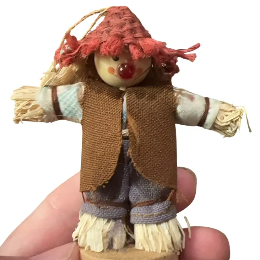 Straw Scarecrow Vintage Halloween Decor Jack O’Lantern Rafia
