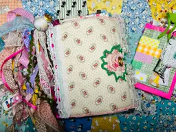 Prairie Girls Handmade Junk Journal | Cottagecore Vintage Inspired Fabric & Lace Journal