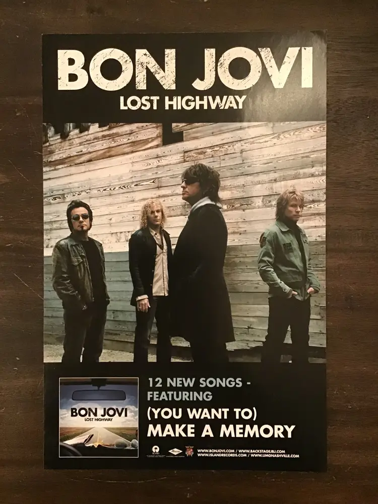 Bon Jovi Lost Highway album promo poster 5 count lot 2006