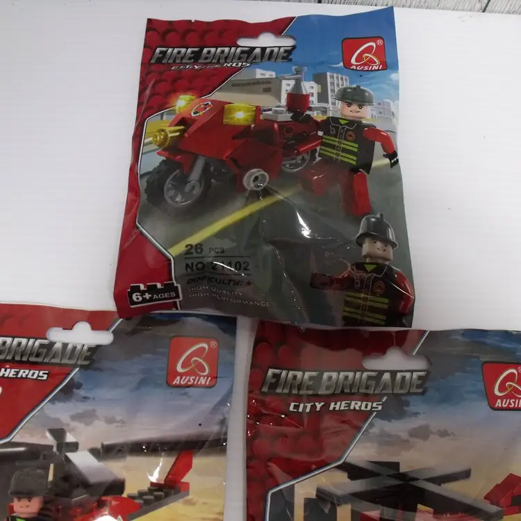 Ausini Fire Brigade City Heroes Building Block Set 3-Pack