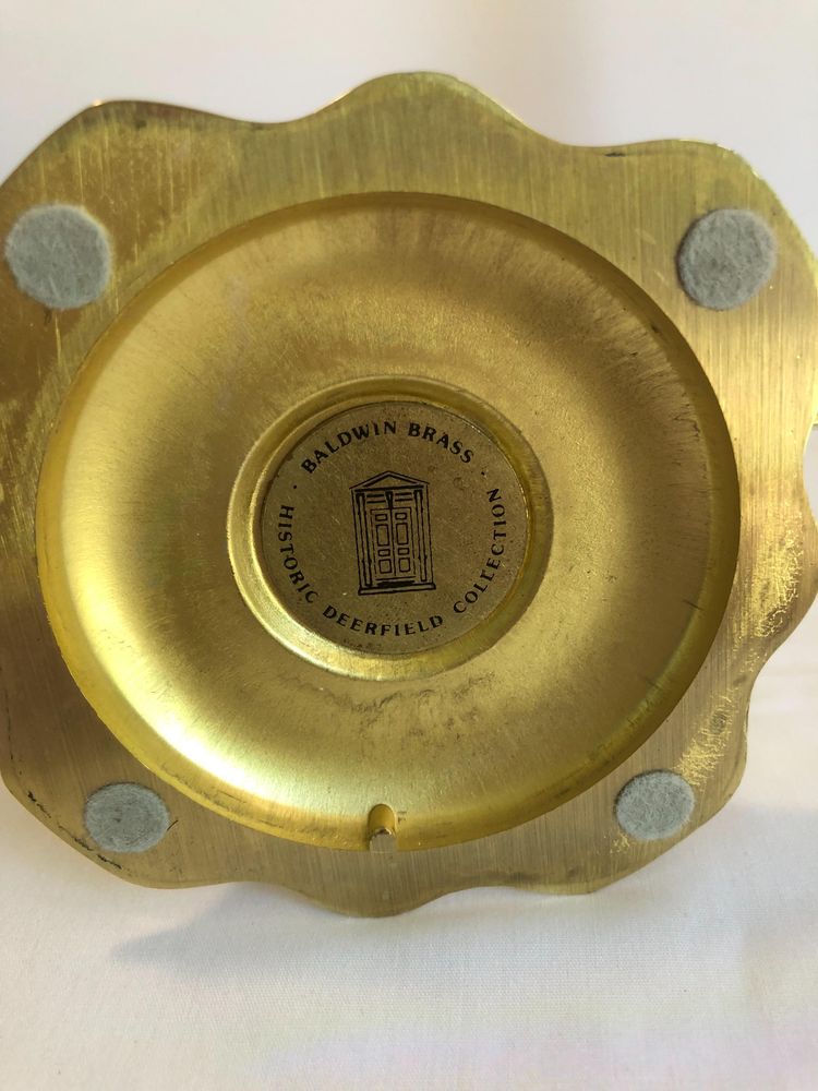 Set of 2 Vintage 7" Baldwin Brass Candlesticks Historic Deerfield