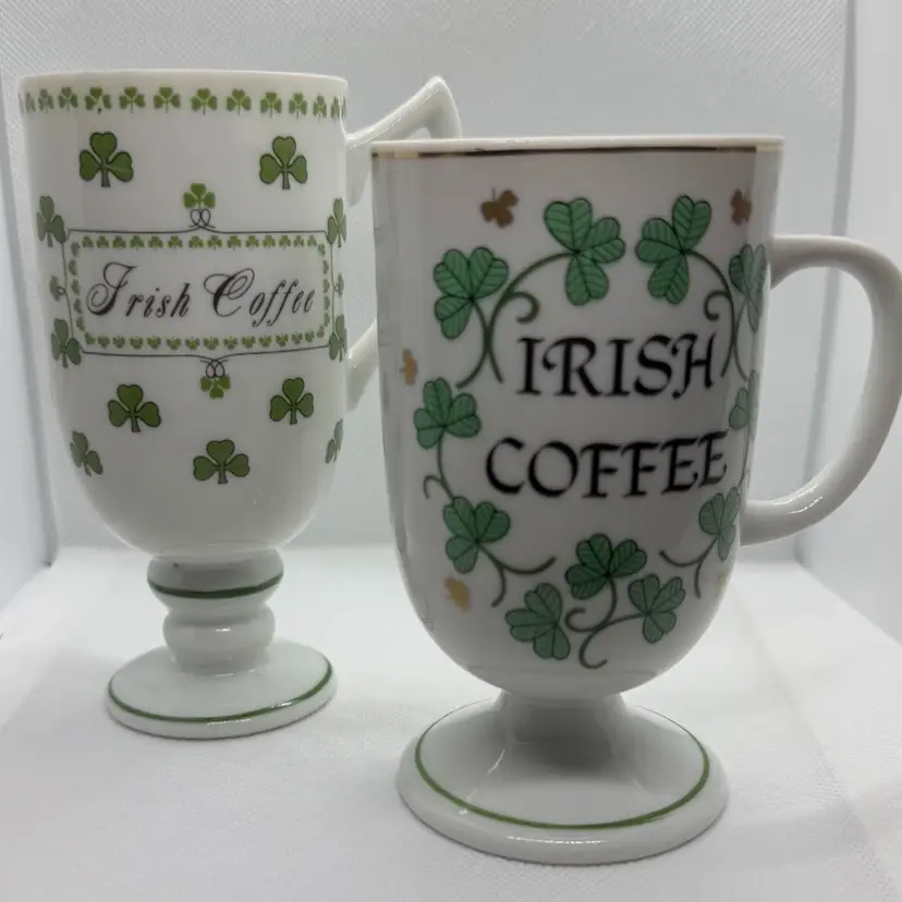 Pair of Vintage Ceramic Irish Coffee Mugs