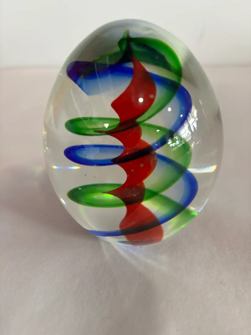 Glass Egg paperweight
