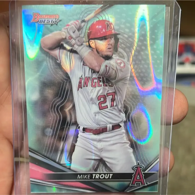 Mike Trout 2022 Bowman’s Best Aqua Lava Refractor /199