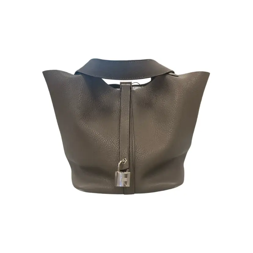 Hermes Gris Meyer Taurillon Picotin 22