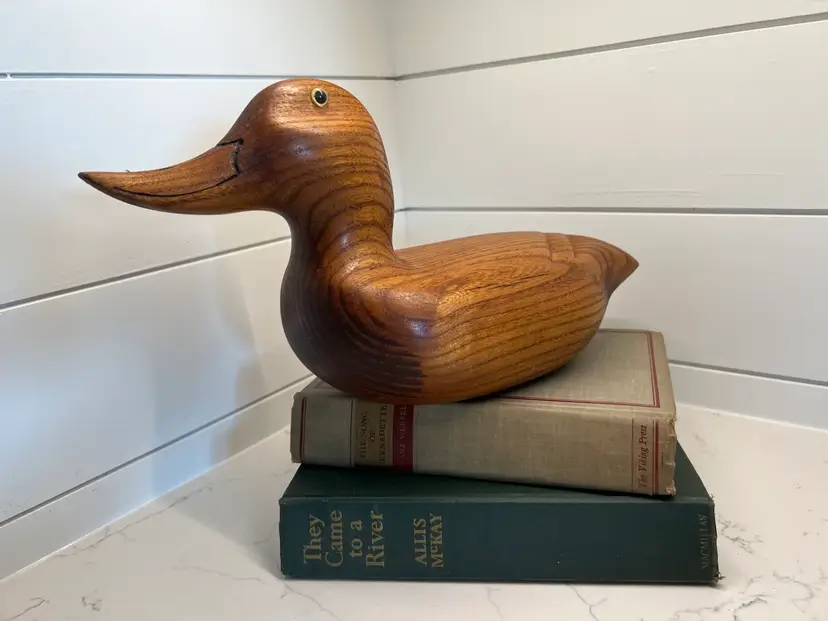 Hand Carved Duck, signed