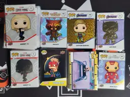 2023 UD Funko Pop Marvel Infinity Saga 148-Card Lot Base Parallels Inserts