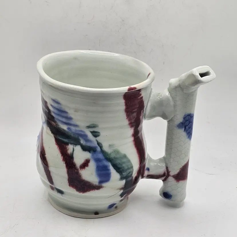 Studio Art Pottery mug Signed Ralph whistle vintage