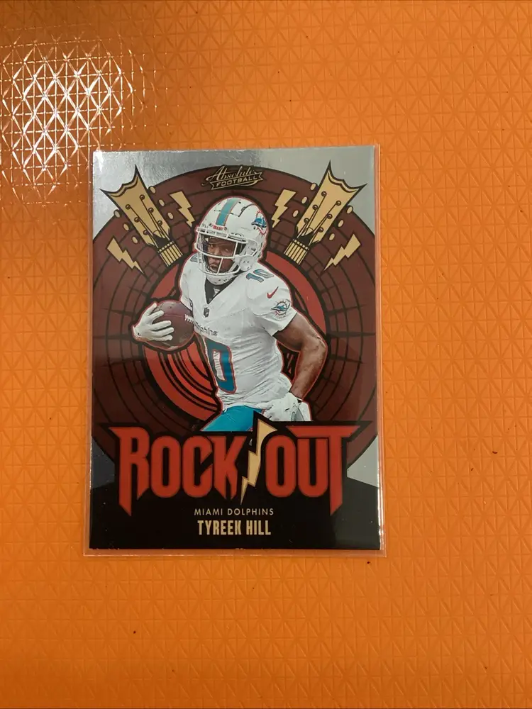 TYREEK HILL_2024 PANINI ABSOLUTE FOOTBALL CARD_ROCK OUT_MIAMI DOLPHINS_#RO-THL