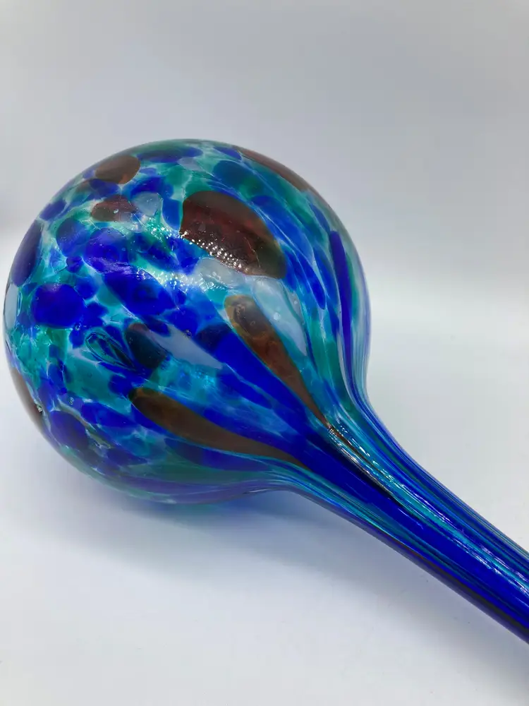 Blue Speckled Glass Plant Watering System