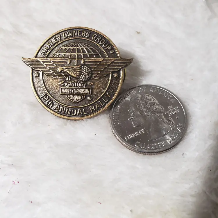 HARLEY-DAVIDSON Harley Owners Group HOG Atlanta 19th Annual Rally Flag Vest Pin 