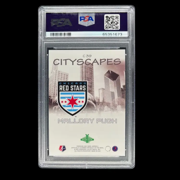 Mallory Pugh (Swanson) 2021 Parkside NWSL Cityscapes PSA 10 Soccer Card