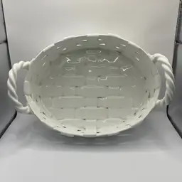 Vintage Basket Weave Bread/Fruit/Display Basket, Italy, Original Label