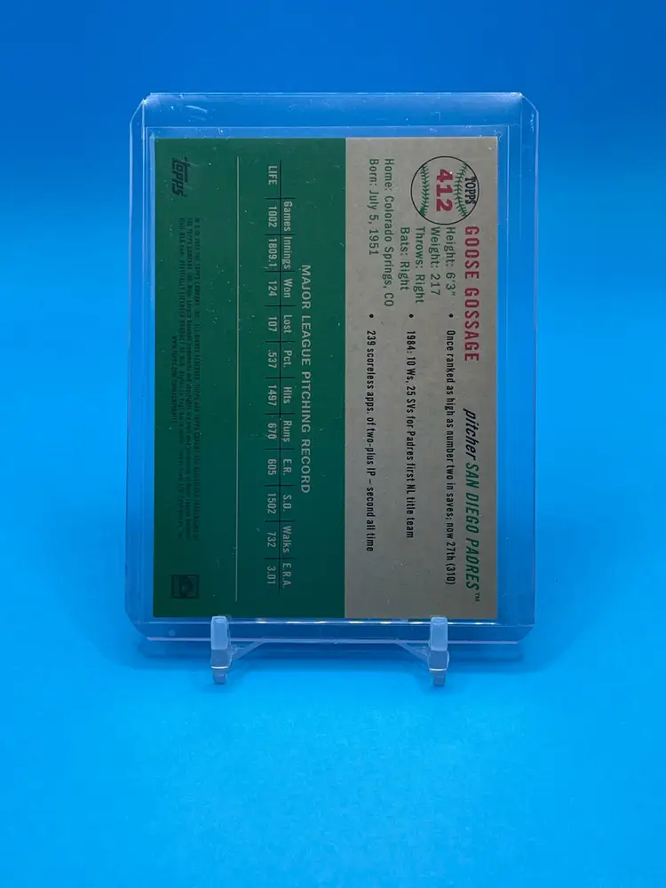 2023 Topps Chrome Platinum Anniversary Blue Mini-Diamond Goose Gossage HOF #/199 SD San Diego Padres