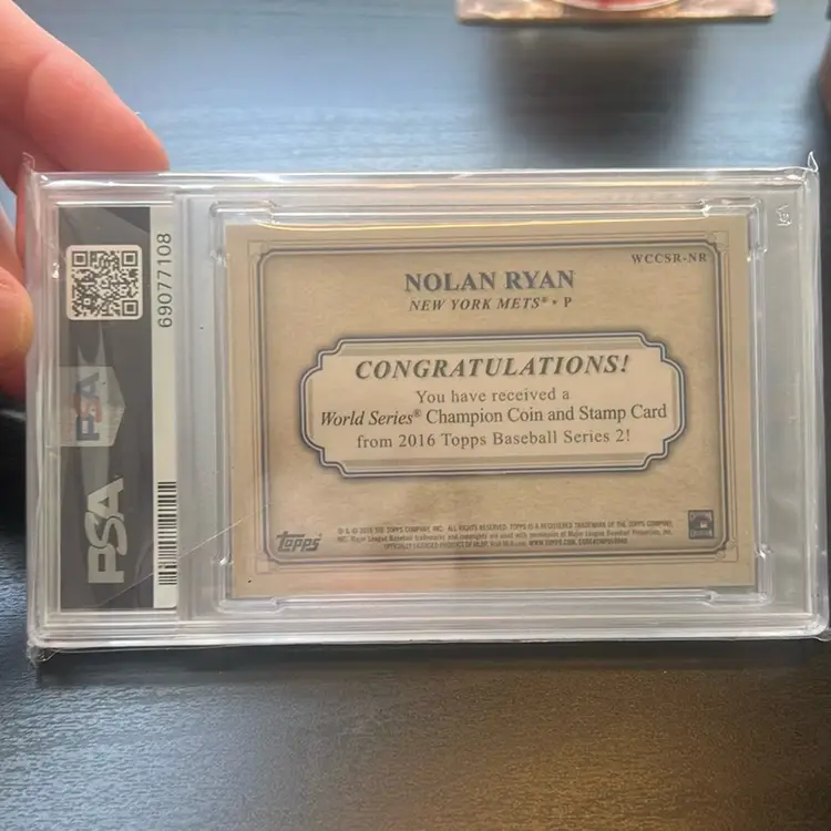 Nolan Ryan 2016 Topps World Series Champion Coin Stamp 1969 Quarter /25
