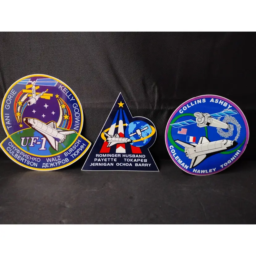 Lot Sale Of 3 Vintage Nasa Space Flight Awareness Stickers