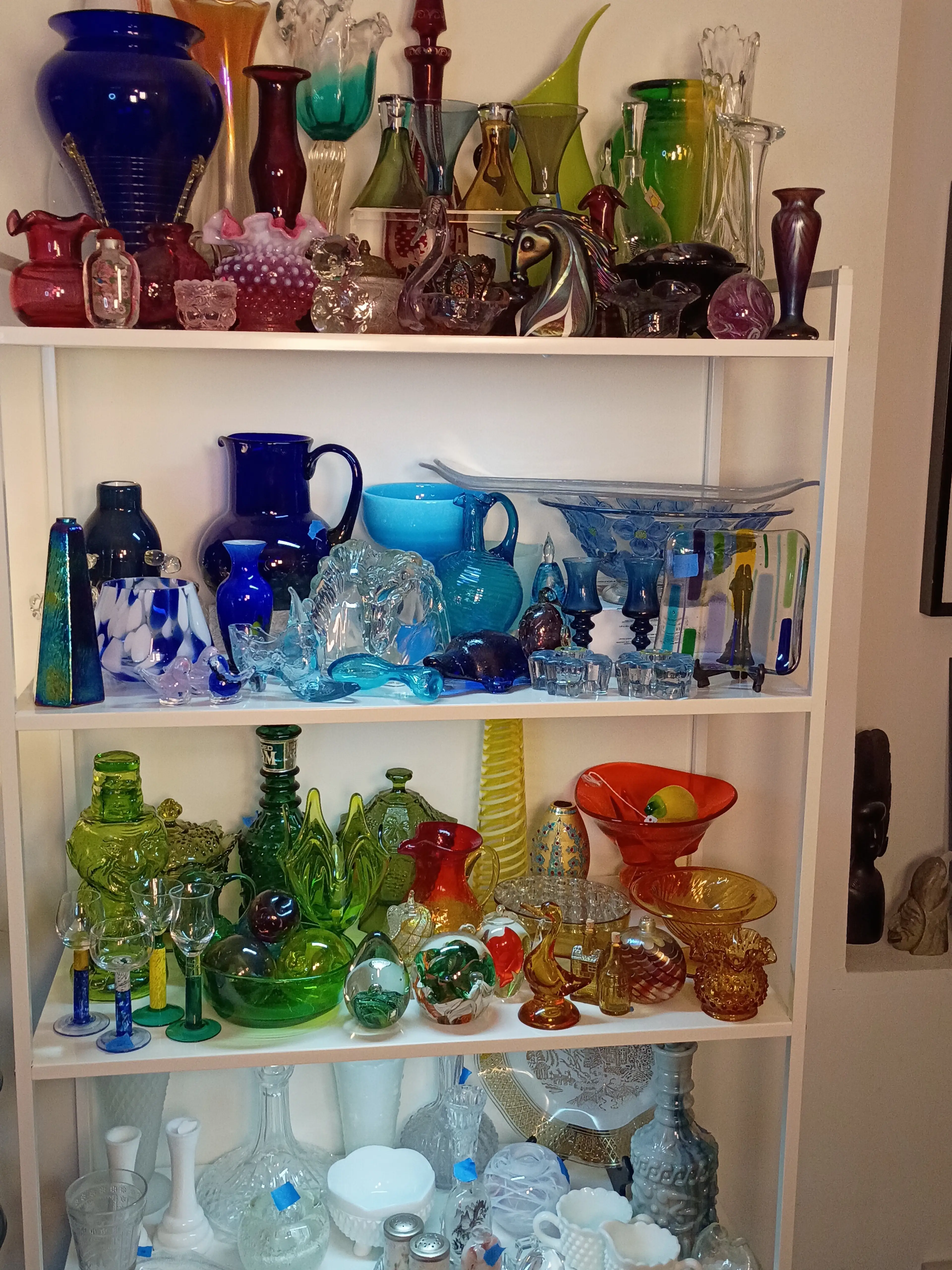 Glass pop up -- milk glass hen on nest and dozens of new items