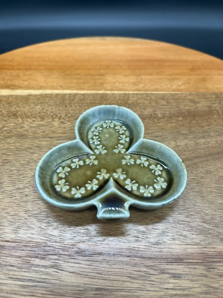 Vintage Wade Irish Coarmagh Shamrock-Shaped Trinket Dish, St. Patrick's Day, Made in Ireland