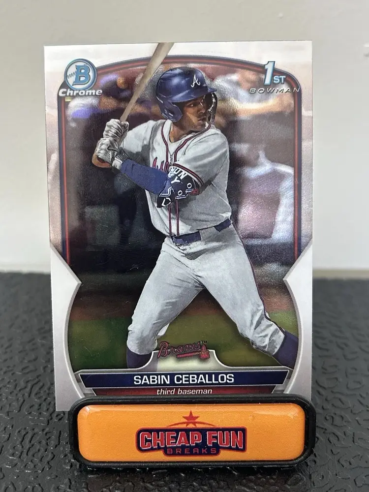 Sabin Ceballos 2023 Bowman Draft Chrome #BDC-110 Atlanta Braves 1st Refractor