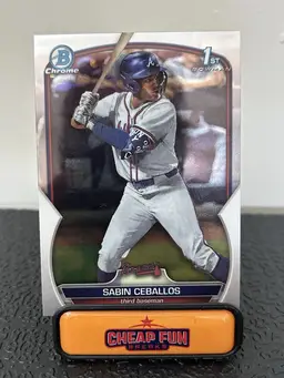 Sabin Ceballos 2023 Bowman Draft Chrome #BDC-110 Atlanta Braves 1st Refractor
