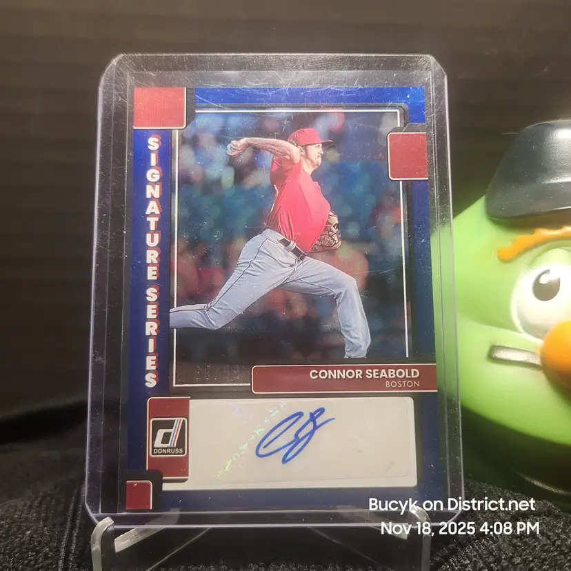 2022 Donruss Blue Auto - Connor Seabold Boston Red Sox 65/99