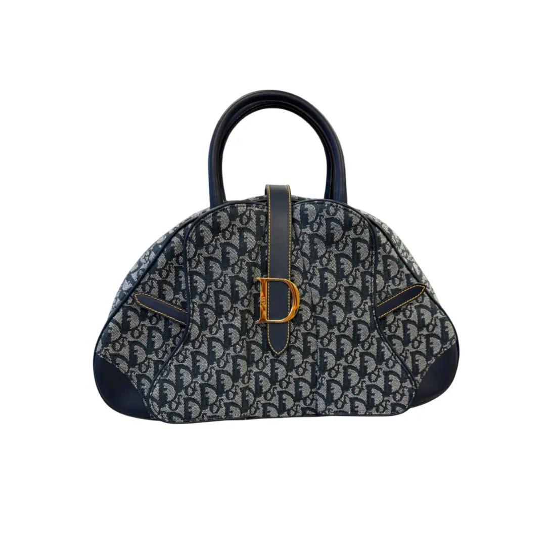 Christian Dior Navy Double Saddle Trotter