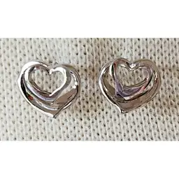 sterling silver heart earrings