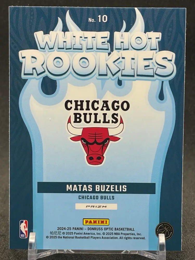 Matas Buzelis 2024-25 Optic White Hot Rookies  #10 Purple Prizm (RC)