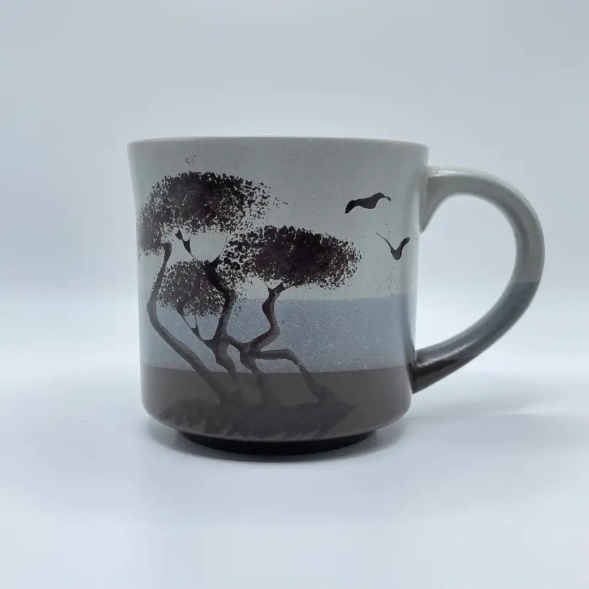 Vintage Otagiri Pottery Joshua Tree Birds Coffee Mug Cup Kitchen Drinkware