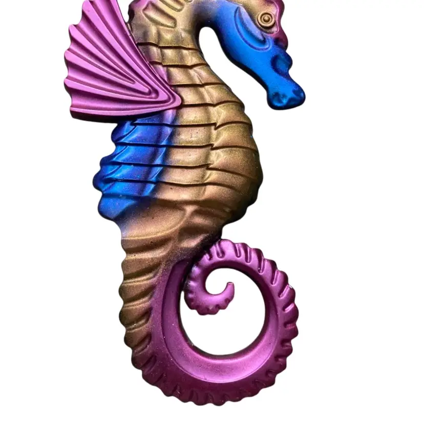 Handmade Multi Colored Seahorse Wall Art