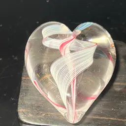 Art Glass Heart Paperweight