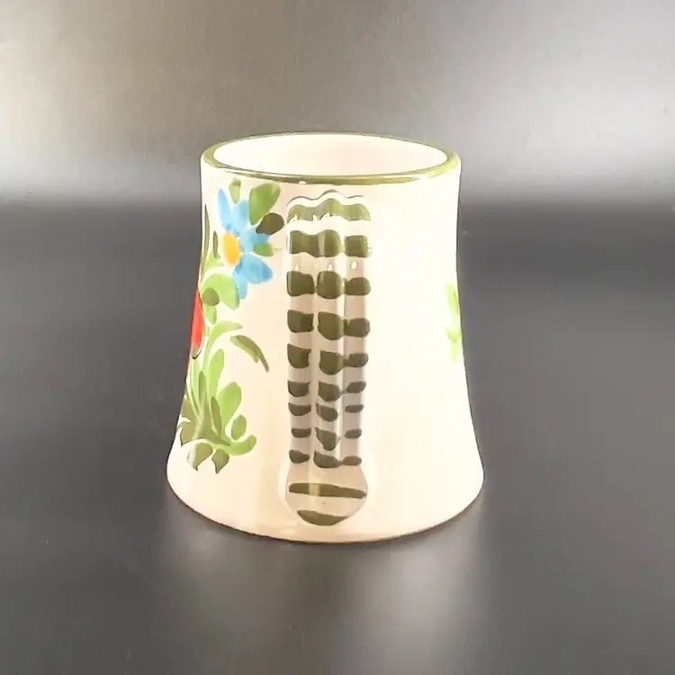 Planter Watering Can Utensil Holder Hand Painted Italy