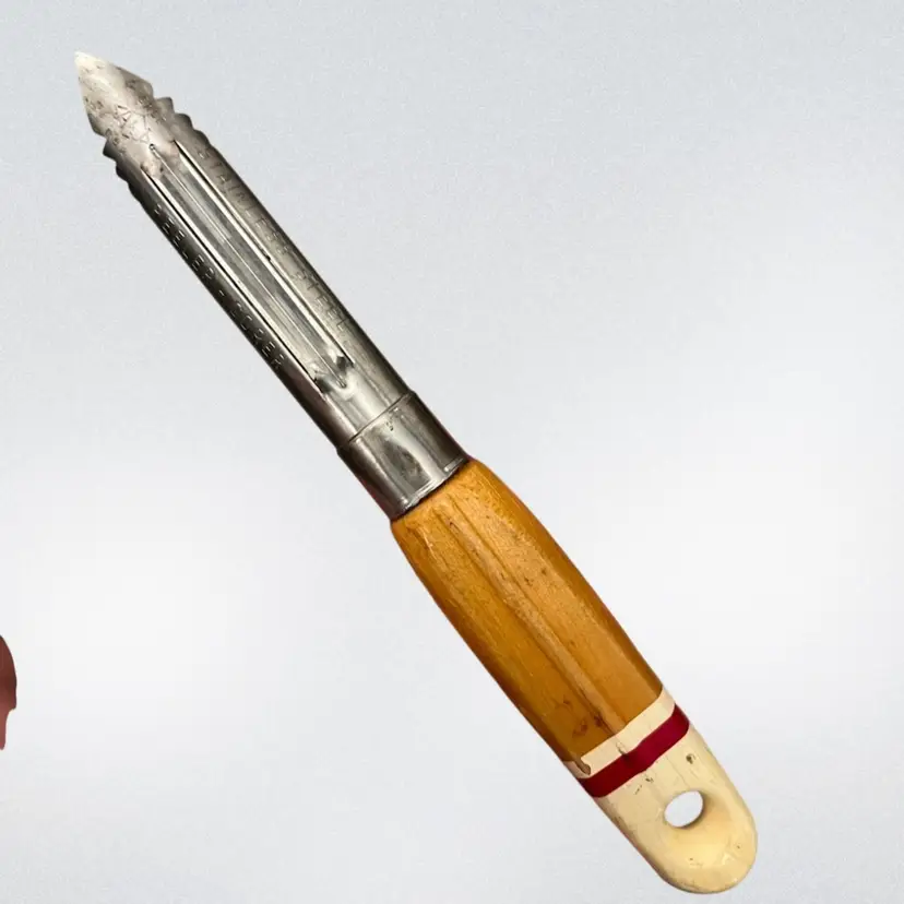 A&J peeler- Corer with wood handle- 6.75”