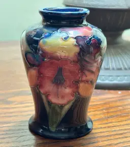 Moorcroft Pottery Vase 3.25” Orchid Flower